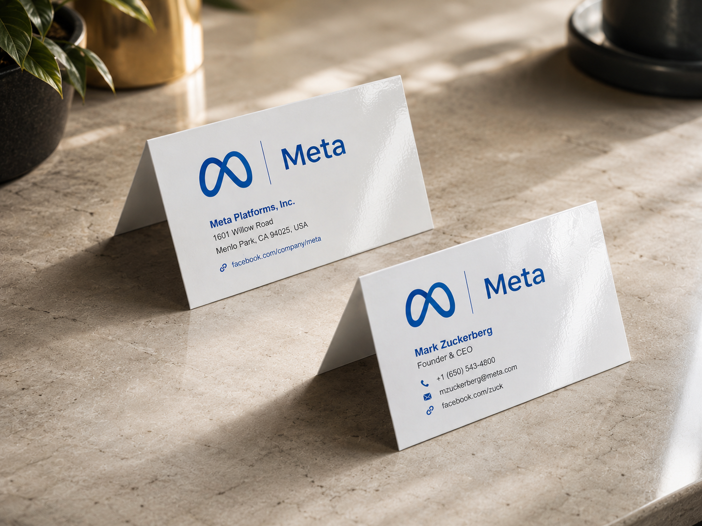 Folded Business Card 14pt + UV (High Gloss)